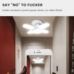 Sunny Energy Solution Remote Control Fan Foldable Led Light Bulb -White Light