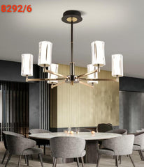 Eclipse 6-Light Brass Chandelier