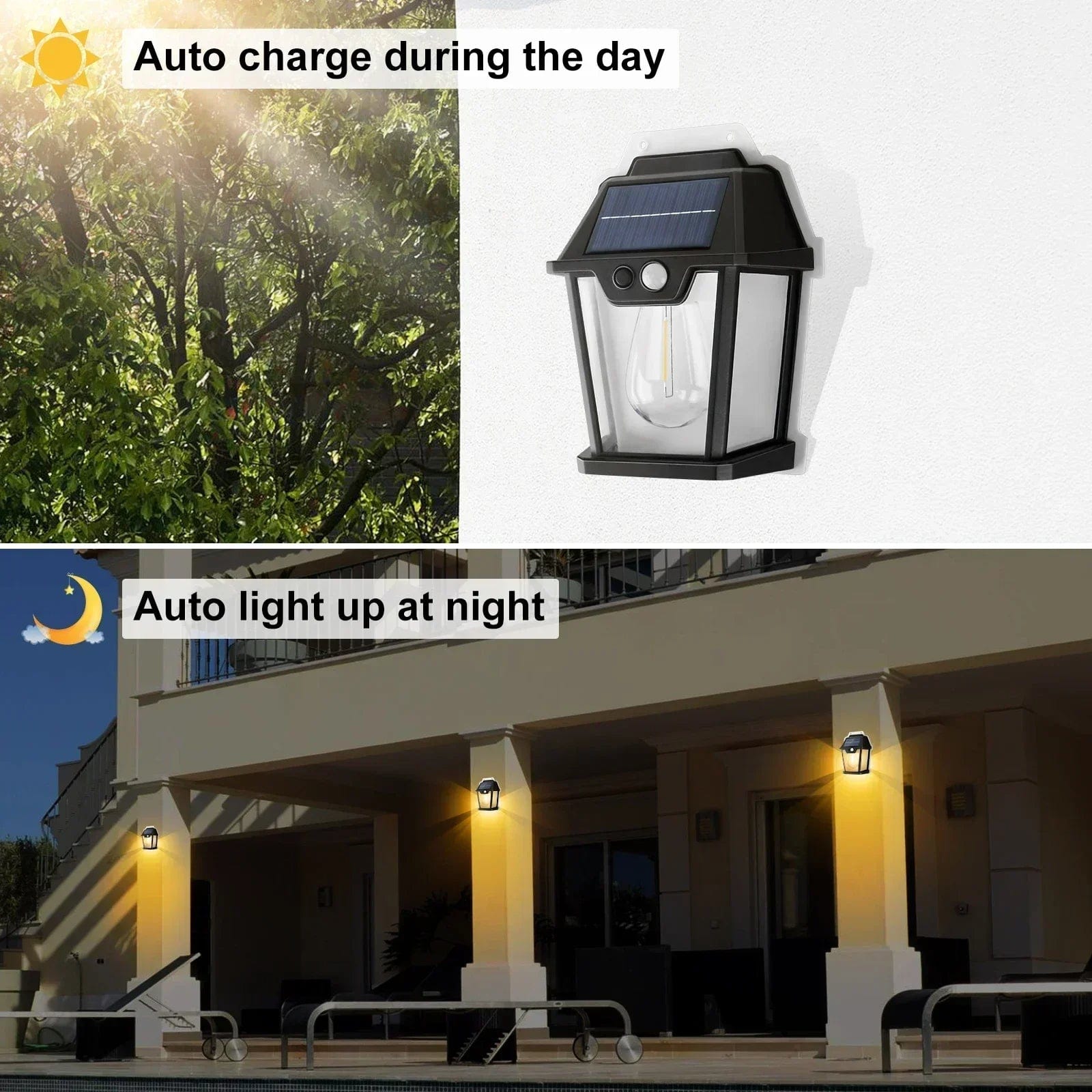 Sunny Energy Solution Solar Wall Lights (Double with sensor)