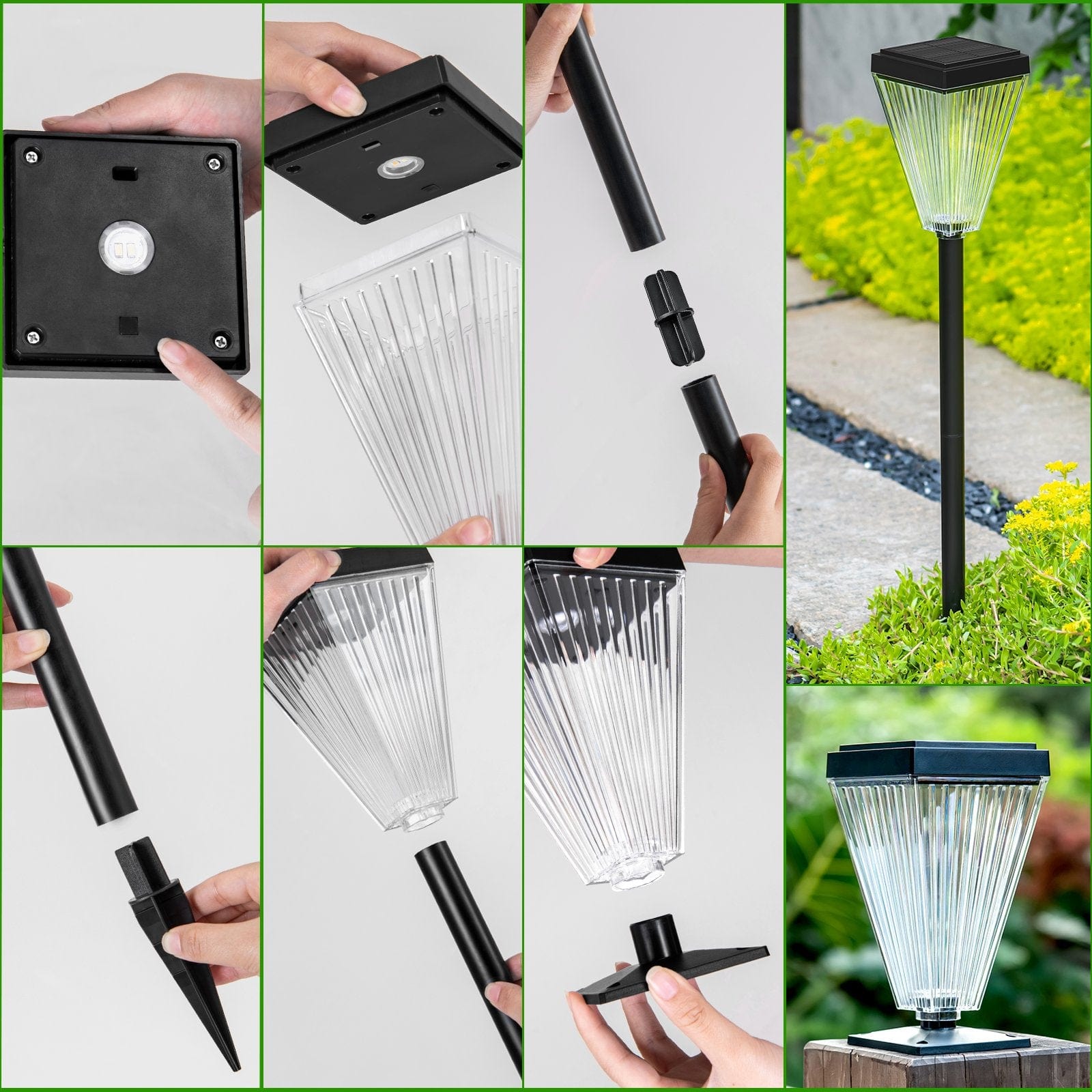 Sunny Energy Solution Eco-Friendly Solar-Powered Square Garden Lights – HM023