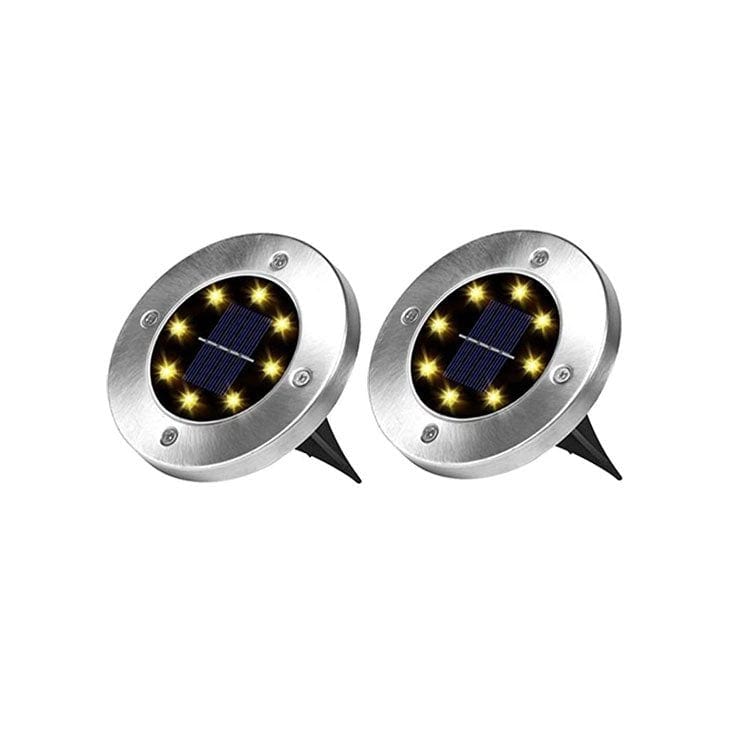 Sunny Energy Solution Enhance Your Garden with Solar Ground Lights - Eco-Friendly and Easy to Install 4 in a Box