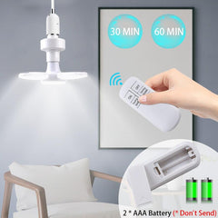 Sunny Energy Solution Remote Control  Fan Foldable Led Light Bulb -White Light